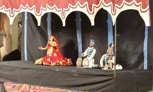 लोक कला मंडल के मुक्ताकाशी मंच पर सजी राजस्थान की रंगत, लोक कलाकारों ने बांधा समां