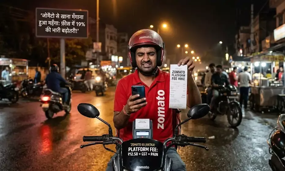 जोमैटो का झटका: अब खाना ऑर्डर करना हुआ महंगा, प्लेटफॉर्म फीस में 19% की भारी बढ़ोतरी जोमैटो का झटका: अब खाना ऑर्डर करना हुआ महंगा, प्लेटफॉर्म फीस में 19% की भारी बढ़ोतरी