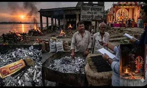 चैत्र नवरात्रि के पावन पर्व पर आस्था के साथ खिलवाड़: श्मशान की राख और हड्डियों से बनाई जा रही अगरबत्ती
