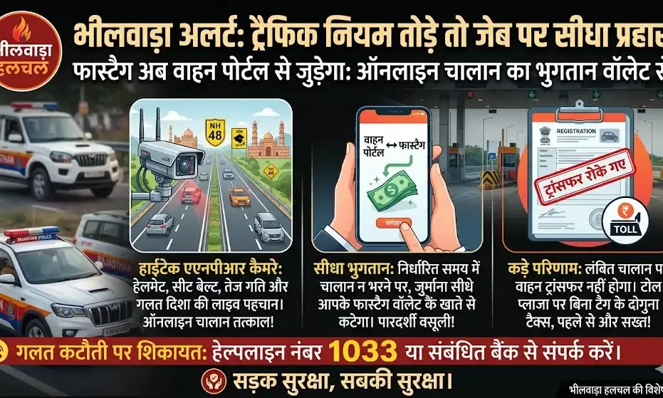 फास्टैग से कटेगा चालान का पैसा, भीलवाड़ा सहित प्रदेश भर में नई तैयारी