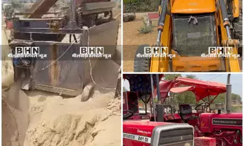 5 ट्रैक्टर, जेसीबी और 4 सेपरेटर मशीनें जब्त