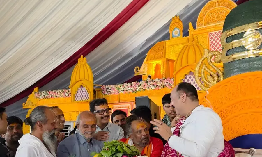 भीलवाड़ा में 8 अप्रेल से होने वाली श्री शिव महापुराण कथा आयोजन की तैयारियों की जानकारी दी