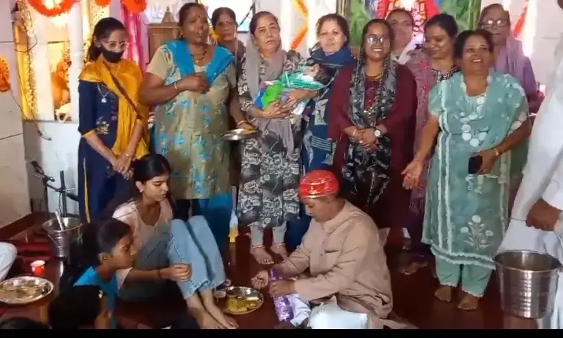 नवमी पर पंचवटी में गूंजे मंत्र: हवन के साथ 51 कन्याओं का हुआ पूजन