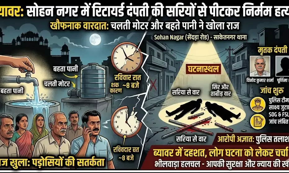 रिटायर्ड दंपती की सरियों से पीट-पीटकर निर्मम हत्या; बहते पानी ने खोला खौफनाक राज रिटायर्ड दंपती की सरियों से पीट-पीटकर निर्मम हत्या; बहते पानी ने खोला खौफनाक राज