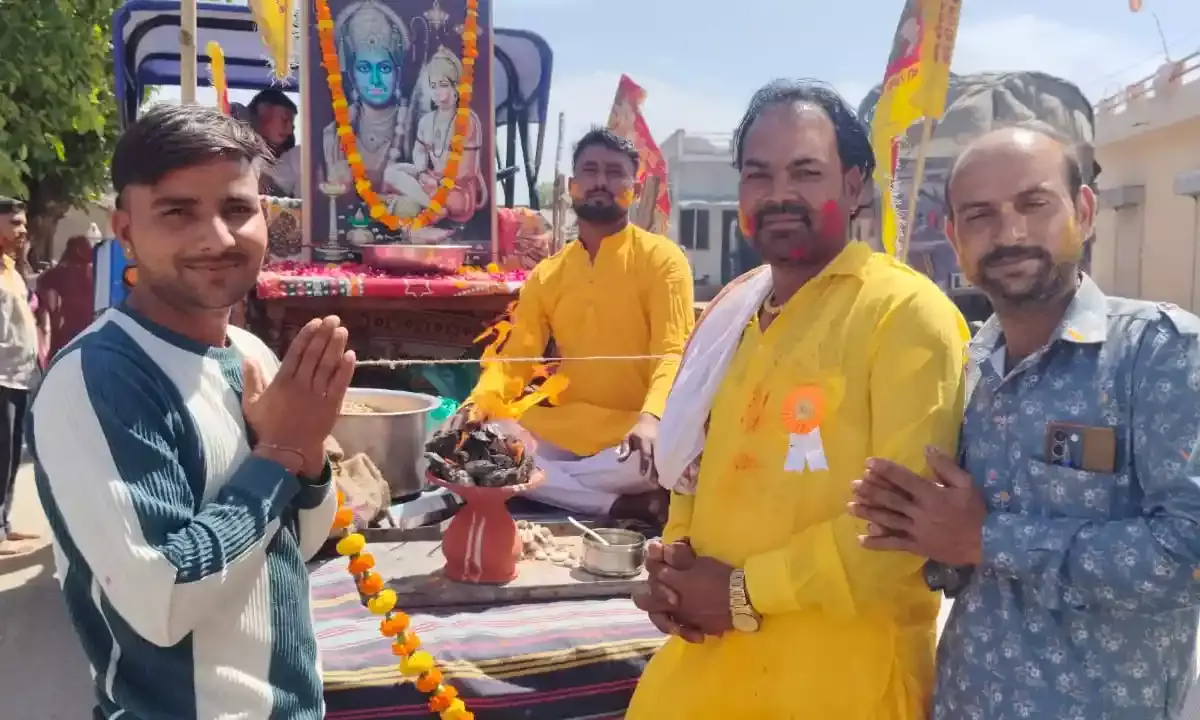 तस्वारिया खुर्द में धूमधाम से मनाया हनुमान जन्मोत्सव, बैंड-बाजे के साथ निकली शोभायात्रा