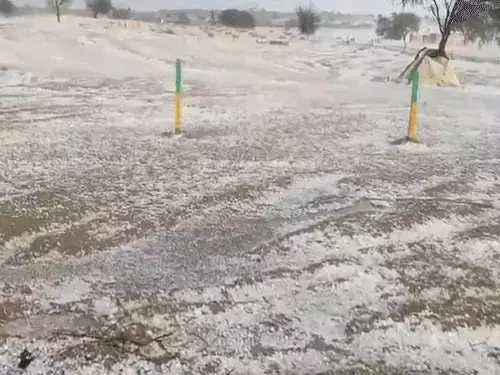 जयपुर में पोल गिरने से युवक की मौत, प्रदेशभर में ओलावृष्टि से फसलें तबाह