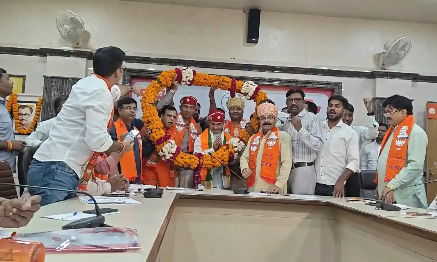 मेघवंशी का भाजपा प्रदेश कार्यालय में स्वागत