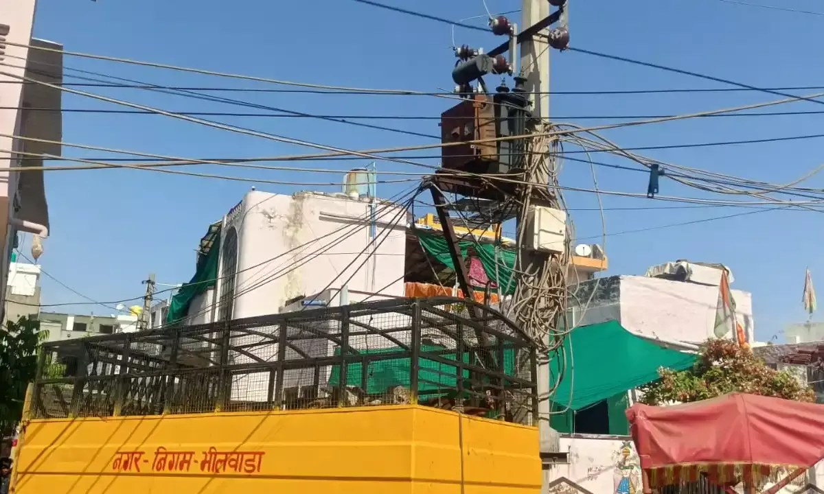 बड़ा हादसा टला: नगर निगम का ट्रैक्टर बिजली के पोल से टकराया, बाल-बाल बचे गोवंश