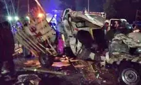 बिहार के कटिहार में भीषण सड़क हादसा: बस, ट्रक और पिकअप की टक्कर में 10 श्रद्धालुओं की मौत, 25 घायल बिहार के कटिहार में भीषण सड़क हादसा: बस, ट्रक और पिकअप की टक्कर में 10 श्रद्धालुओं की मौत, 25 घायल