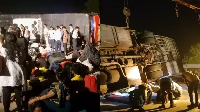 यमुना एक्सप्रेस-वे पर भीषण हादसा: नोएडा से बिहार जा रही बस पलटी, 40 यात्री घायल, चालक की लापरवाही आई सामने यमुना एक्सप्रेस-वे पर भीषण हादसा: नोएडा से बिहार जा रही बस पलटी, 40 यात्री घायल, चालक की लापरवाही आई सामने