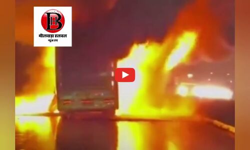 हैदराबाद-बेंगलुरु हाईवे पर  बाइक को टक्कर मारने के बाद बस में लगी आग; 12 लोगों की मौत