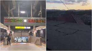 जापान में भूकंप से भारी तबाही, कांपा पूरा मेट्रो स्टेशन, सड़कों पर पड़ीं दरारें; देखें भयावह मंजर