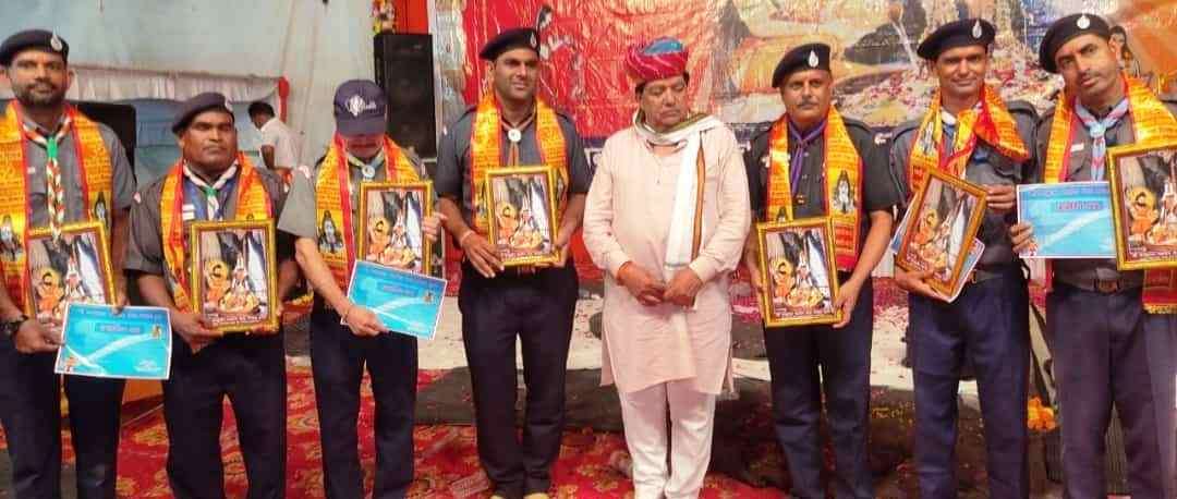 परशुराम मेले में स्काउट्स ने किया सेवा कार्य