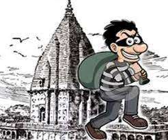 बालाजी मंदिर की तीन दानपेटियों को काटकर नकदी ले उड़े चोर, श्रद्धालुओं में रोष