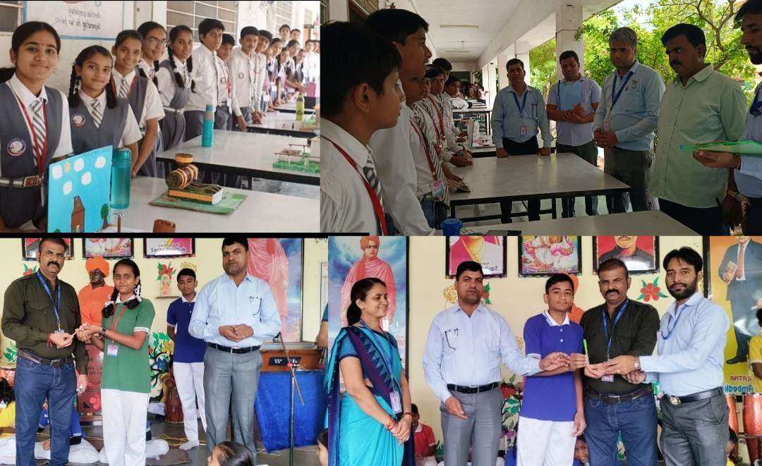 स्कूल में बाल वैज्ञानिकों ने बनाए मॉडल